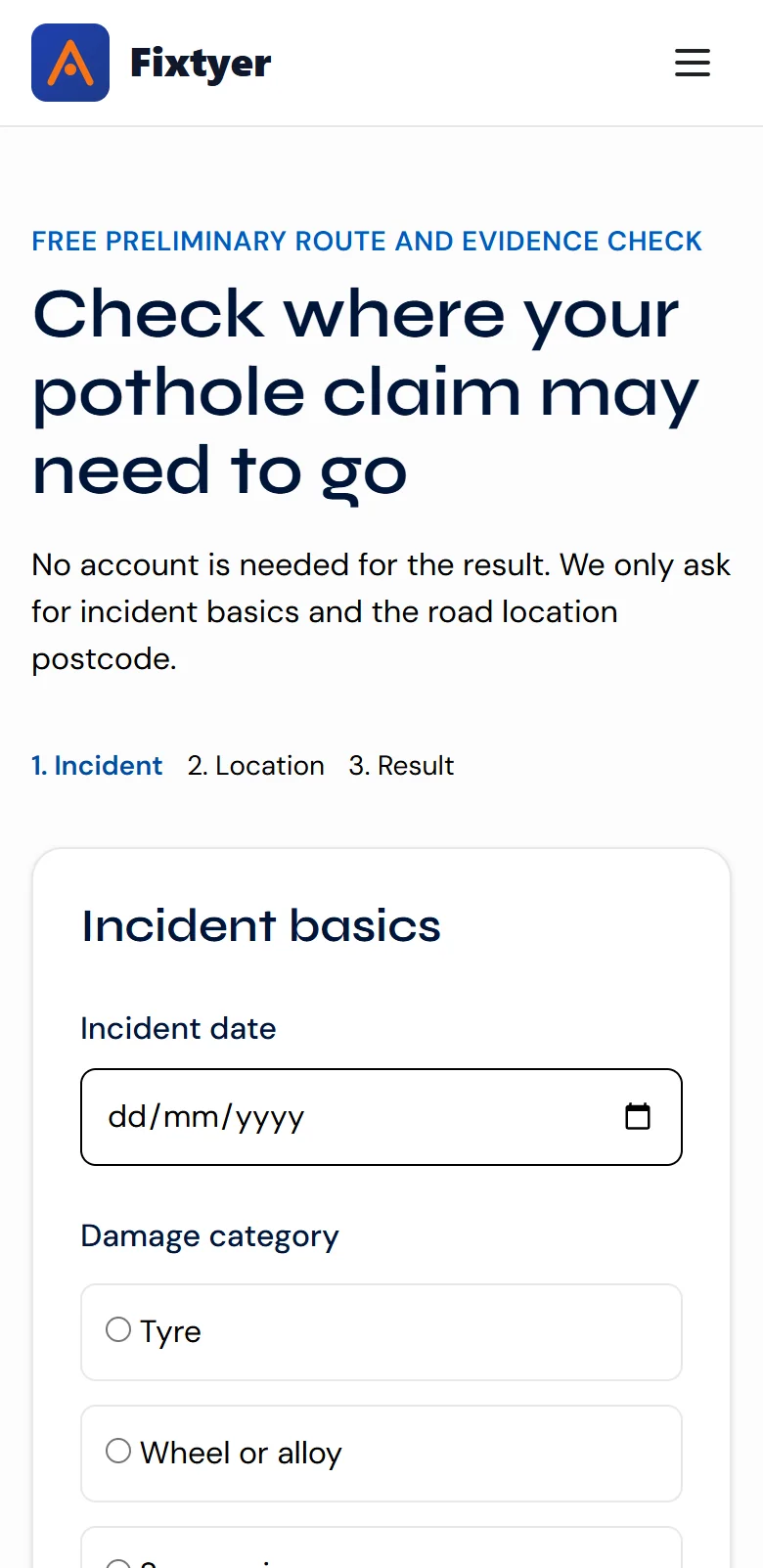 The free preliminary check on a phone.